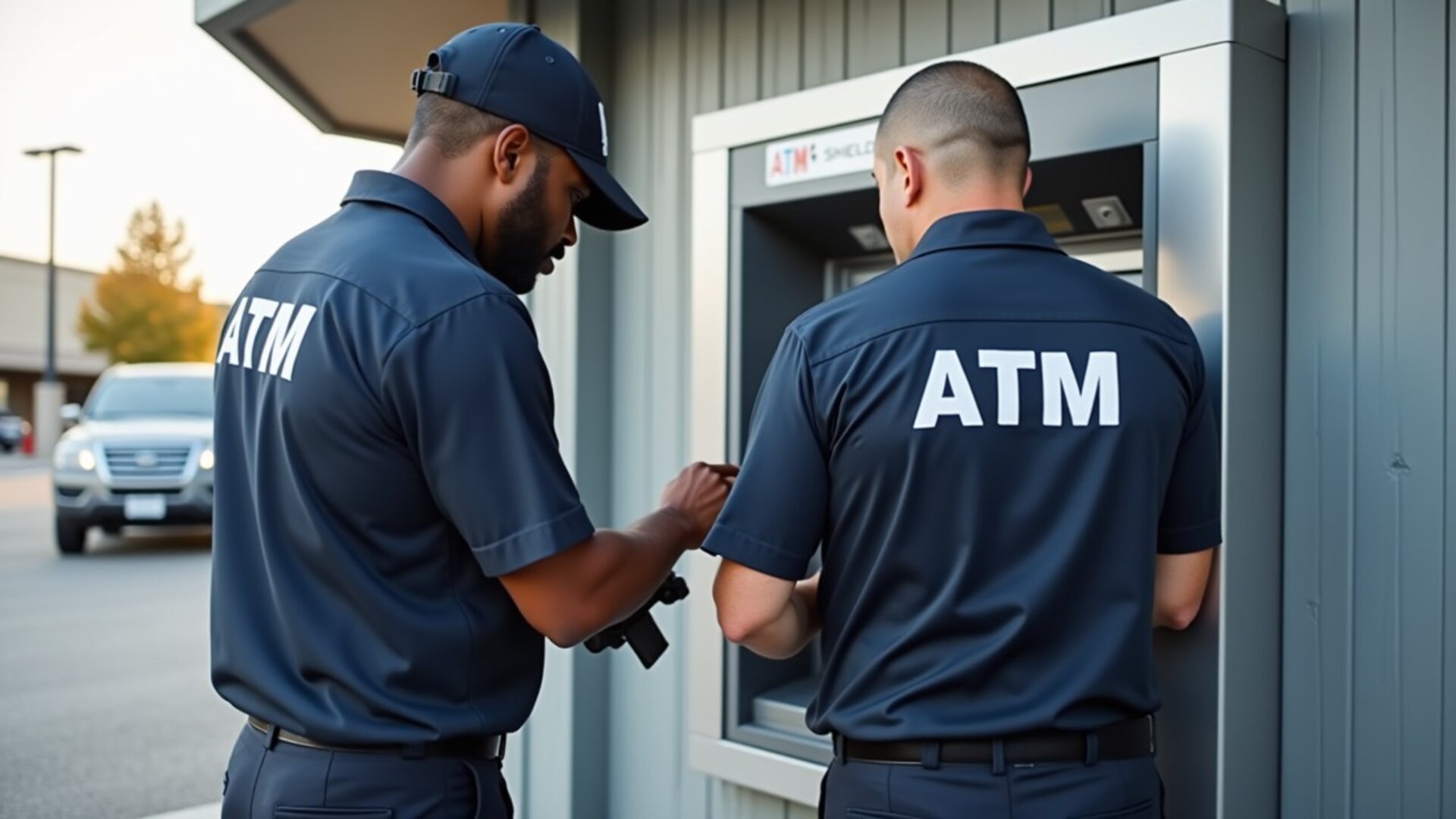 Image of ATM inspectors at an ATM